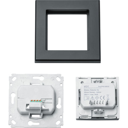 Homematic IP Wired Smart Home Bewegungsmelder und Taster für 55er-Rahmen HmIPW-SMI55-A, anthrazit