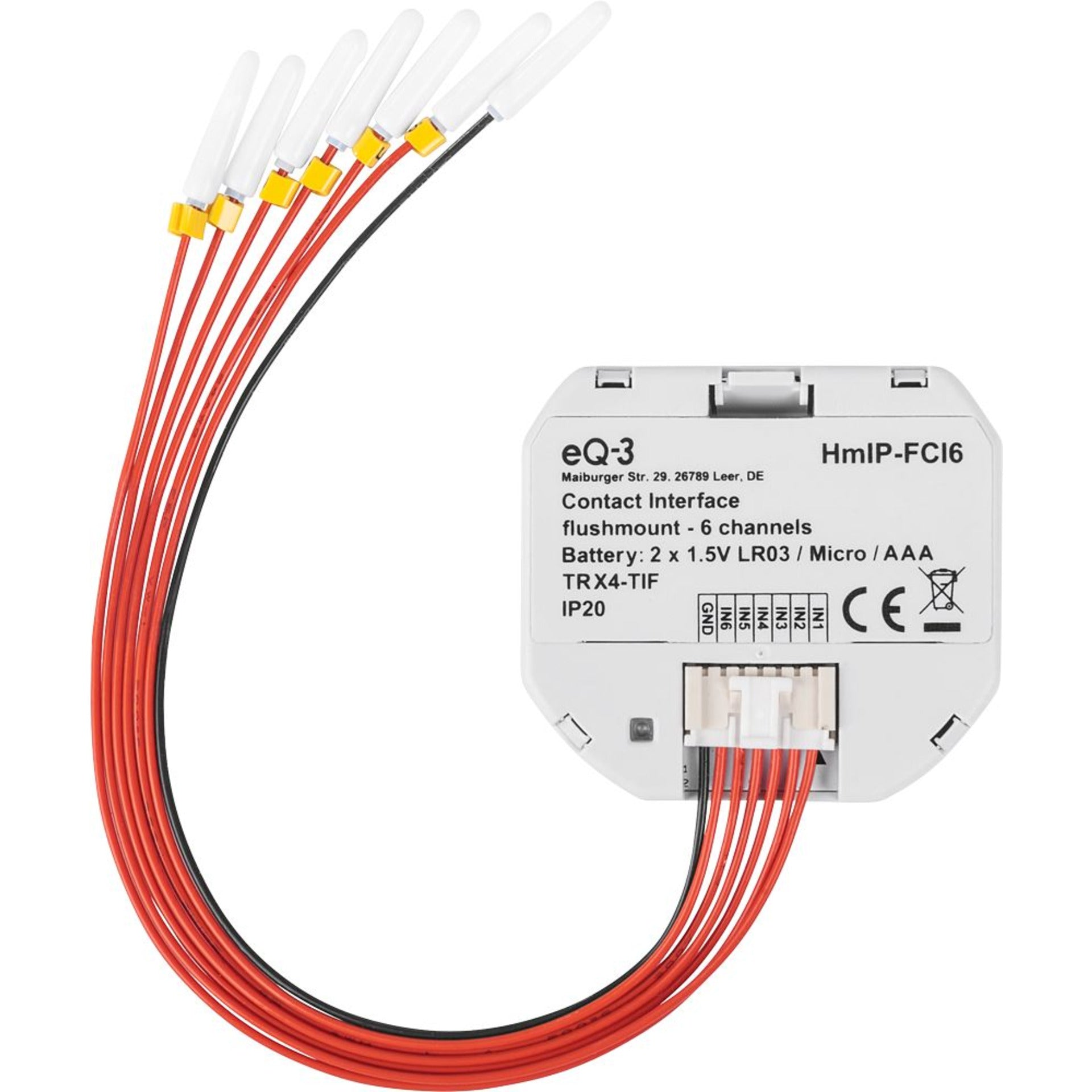 Homematic IP Kontakt-Schnittstelle Unterputz - 6-fach HmIP-FCI6