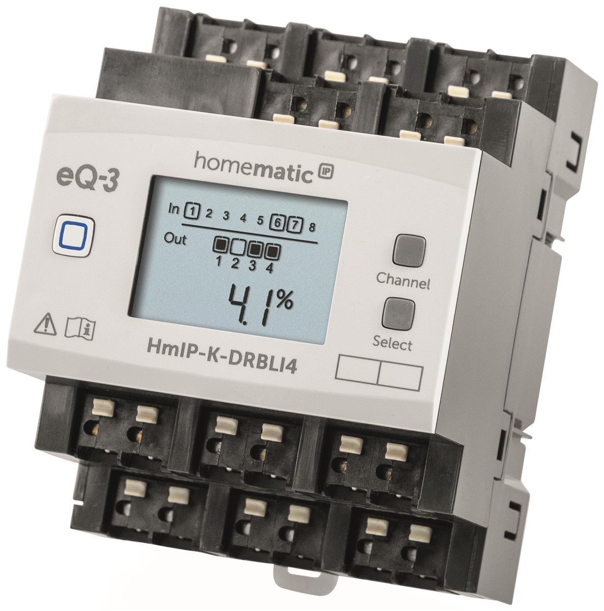 Homematic IP Jalousieaktor für Hutschienenmontage HmIP-DRBLI4, 4-fach