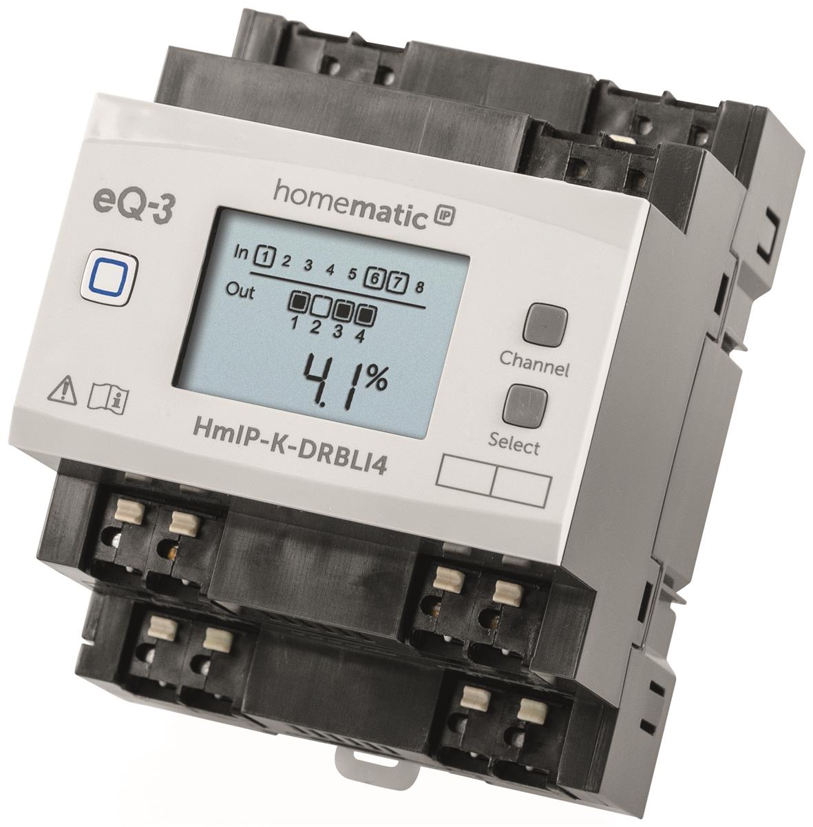 Homematic IP Bausatz 4-fach Jalousie-/Rollladenaktor für Hutschienenmontage HmIP-K-DRBLI4