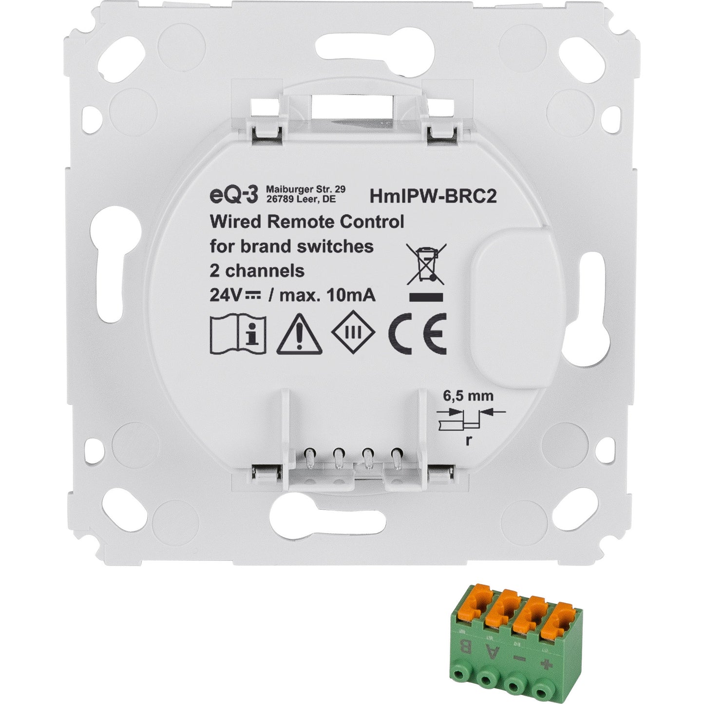 Homematic IP Wired Smart Home Wandtaster für Markenschalter HmIPW-BRC2, 2-fach 6 x HmIPW-WTH Sparset