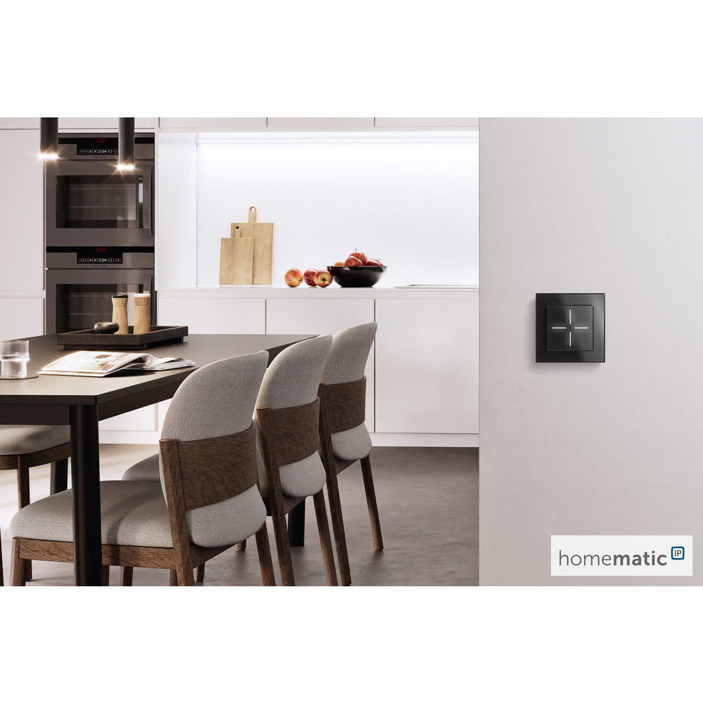 Homematic IP Smart Home Glastaster, schwarz, HmIP-WGS-A