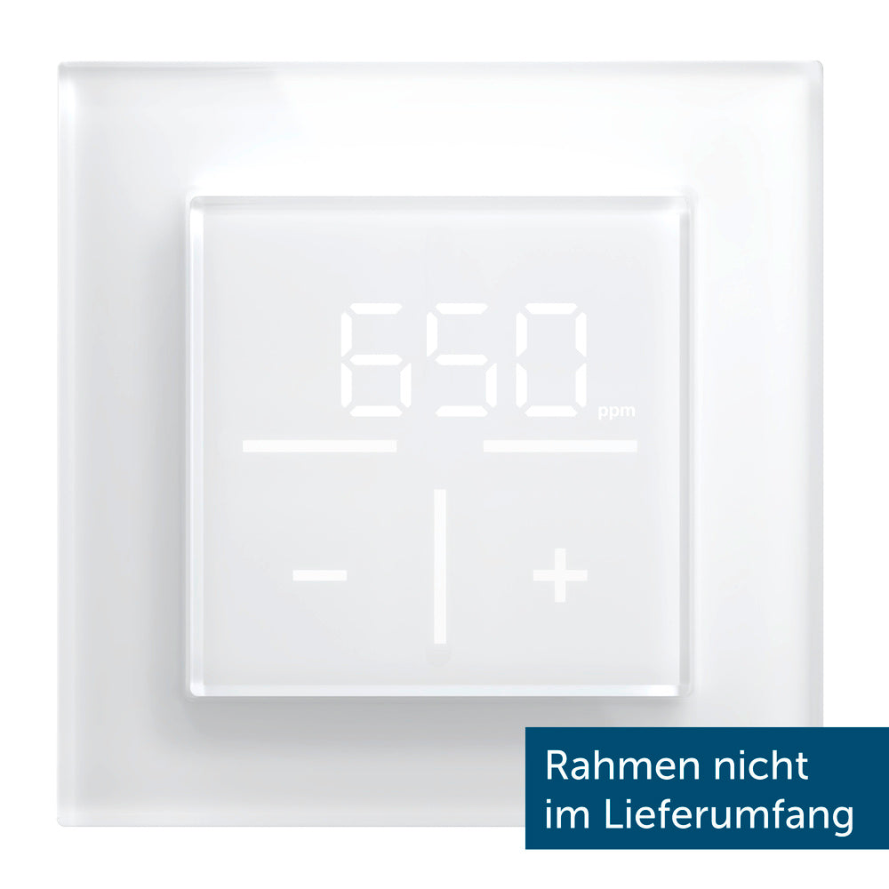 Homematic IP Smart Home Glas-Wandthermostat mit CO2-Sensor, weiß, HmIP-WGTC