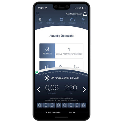 powerfox WLAN-Stromzählerausleser poweropti+ für eBZ und EasyMeter Zähler, inkl. Smartphone-App