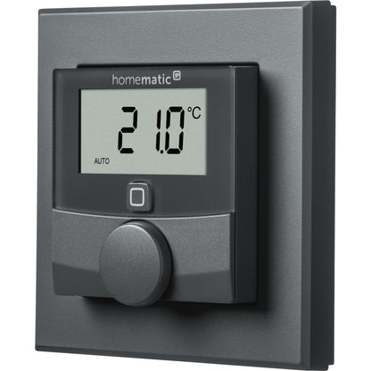 Homematic IP Smart Home Wandthermostat HmIP-WTH-A mit Luftfeuchtigkeitssensor, anthrazit