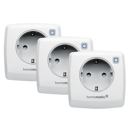 Homematic IP Smart Home 3er-Set Schalt-Mess-Steckdose HmIP-PSM-2