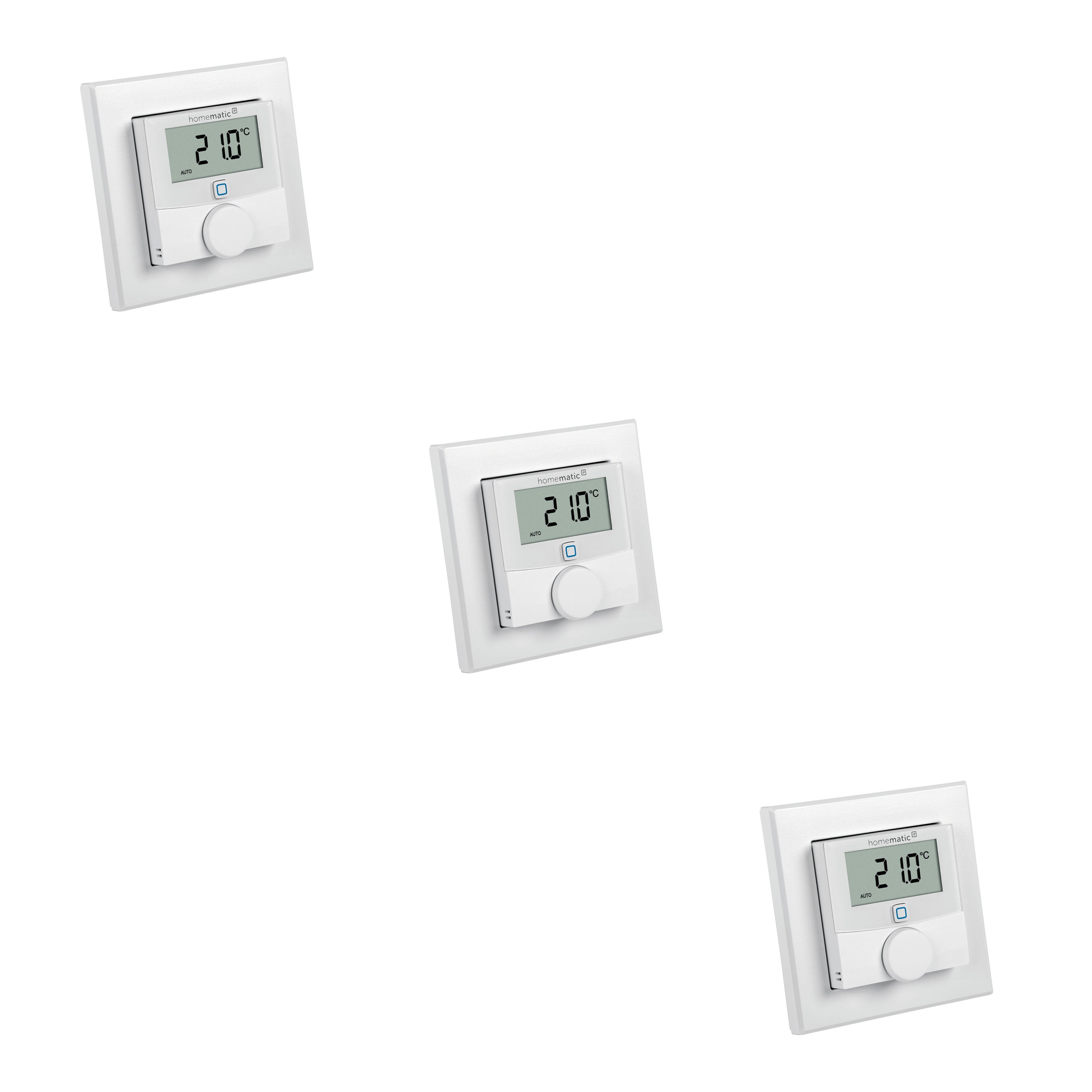 Homematic IP Wired Smart Home Wandthermostat mit Luftfeuchtigkeitssensor 3 x HmIPW-WTH Sparset
