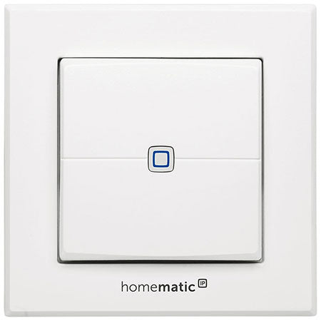 Homematic IP Wandtaster HMIP-WRC2, 2-fach für Smart Home / Hausautomation