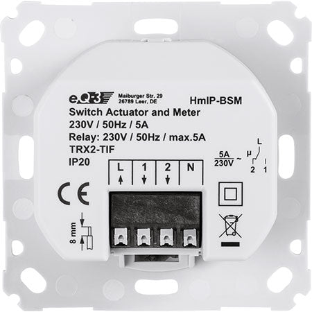 Homematic IP Schalt-Mess-Aktor HmIP-BSM für Markenschalter