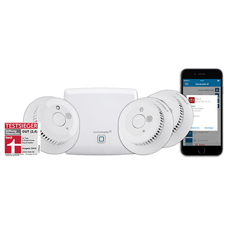 Homematic IP Starter-Set Rauchmelder mit Access Point und 3 Funk-Rauchmeldern HmIP-SK4