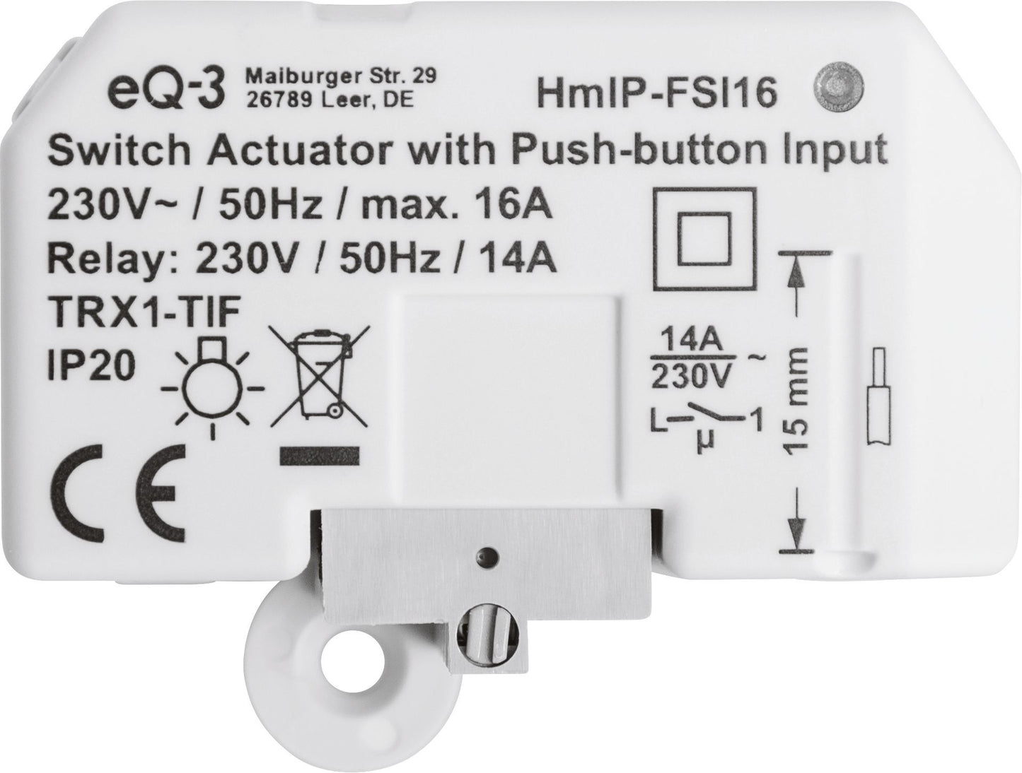 Homematic IP Schaltaktor mit Tastereingang (16 A) HmIP-FSI16, Unterputz