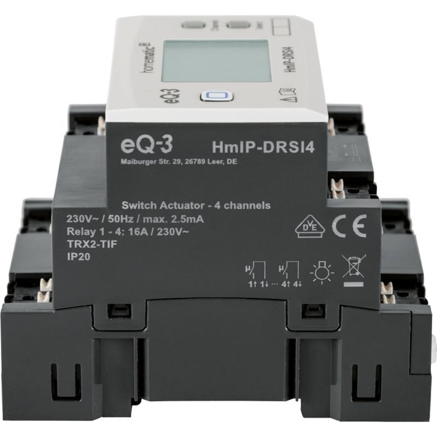 Homematic IP Schaltaktor für Hutschienenmontage HmIP-DRSI4, 4-fach