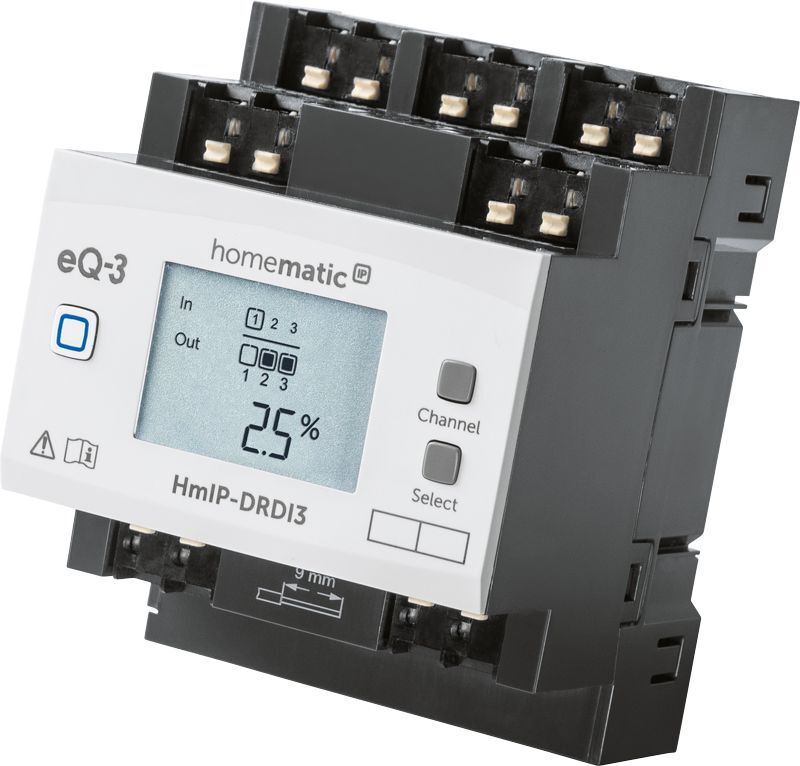Homematic IP Dimmaktor für Hutschienenmontage, HmIP-DRDI3, 3-fach