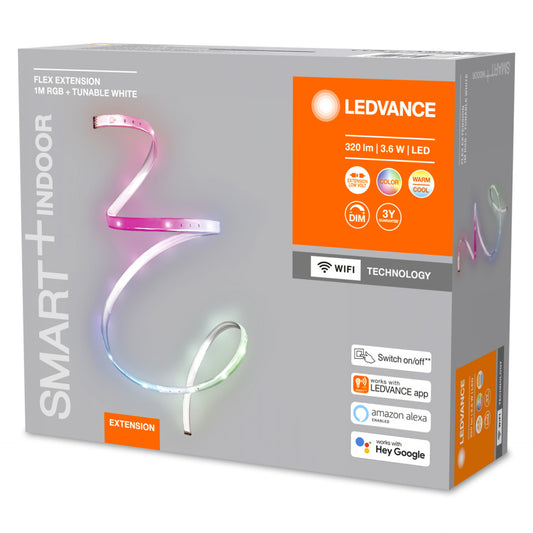 Ledvance SMART+ WiFi 3,6-W-LED-Lichtstreifen FLEX Verlängerung, 320 lm, Tunable White, RGB, 1 m