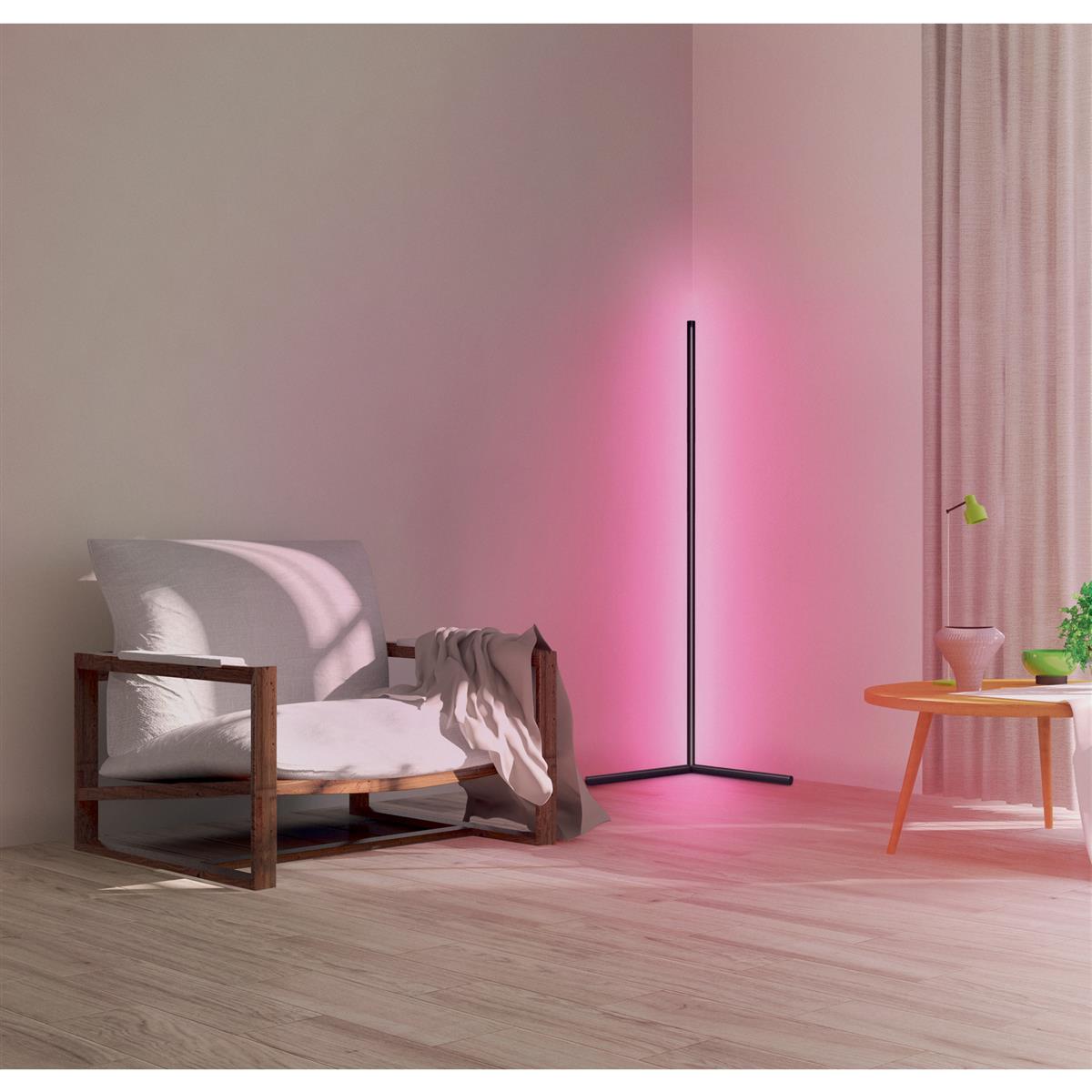 Ledvance SMART+WiFi 14-W-LED-Stehleuchte FLOOR CORNER, Aluminium, 200 lm, Tunable White, RGB,140 cm