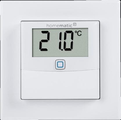 Homematic IP Wired Temperatur- und Luftfeuchtigkeitssensor mit Display HmIPW-STHD – innen