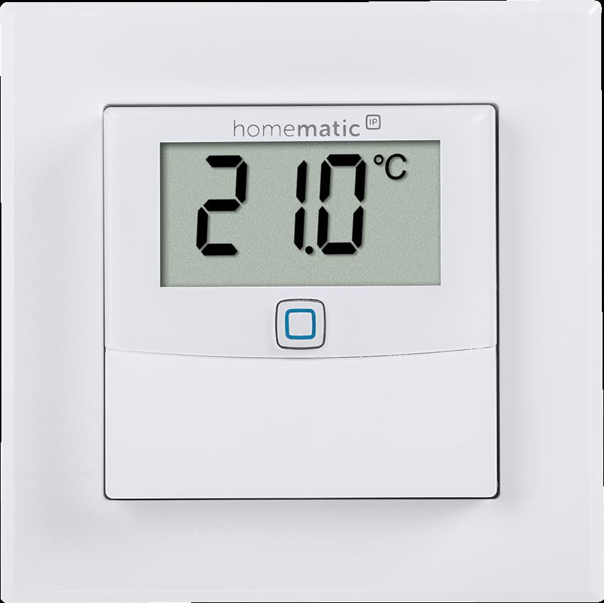 Homematic IP Wired Temperatur- und Luftfeuchtigkeitssensor mit Display HmIPW-STHD – innen B-Ware