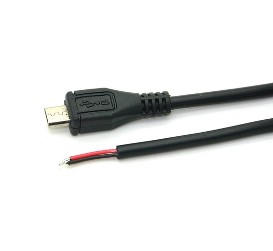 Micro USB Kabel mit offenem Kabelende zur Stromversorgung - Länge: 0,20 m