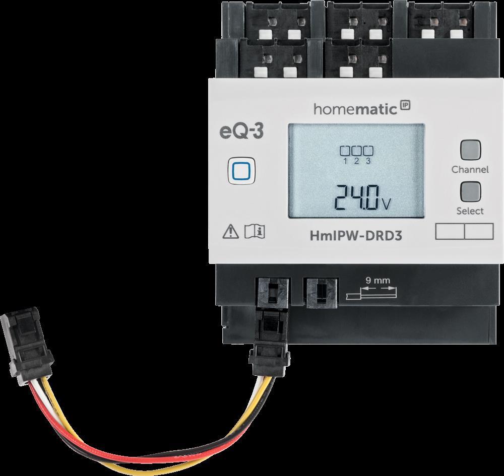Homematic IP Wired Smart Home 3-fach-Dimmaktor HmIPW-DRD3, VDE zertifizier