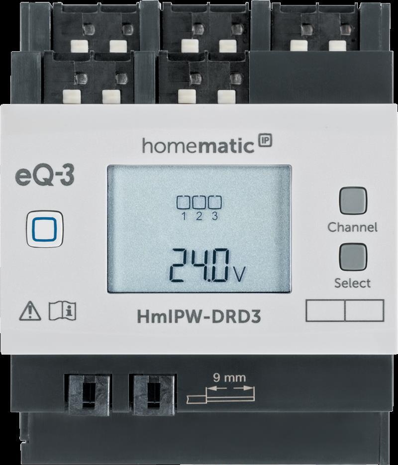 Homematic IP Wired Smart Home 3-fach-Dimmaktor HmIPW-DRD3, VDE zertifizier