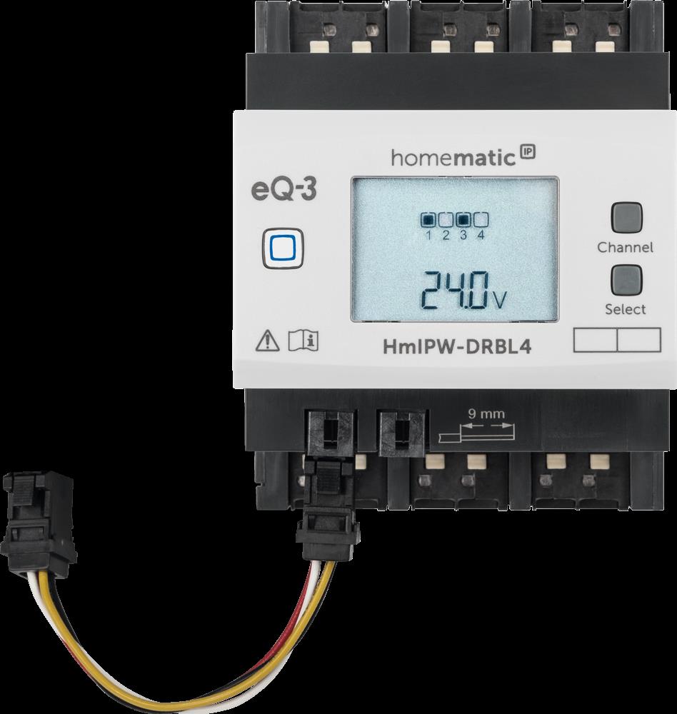 Homematic IP Wired Smart Home 4-fach-Jalousie-/Rollladenaktor HmIPW-DRBL4, VDE zertifiziert