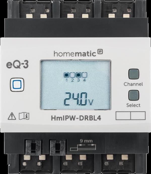 Homematic IP Wired Smart Home 4-fach-Jalousie-/Rollladenaktor HmIPW-DRBL4, VDE zertifiziert