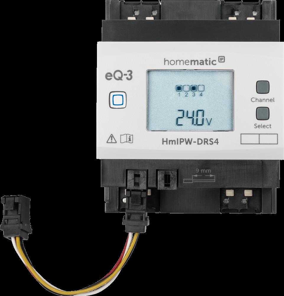 Homematic IP Wired Smart Home 4-fach-Schaltaktor HmIPW-DRS4, VDE zertifiziert