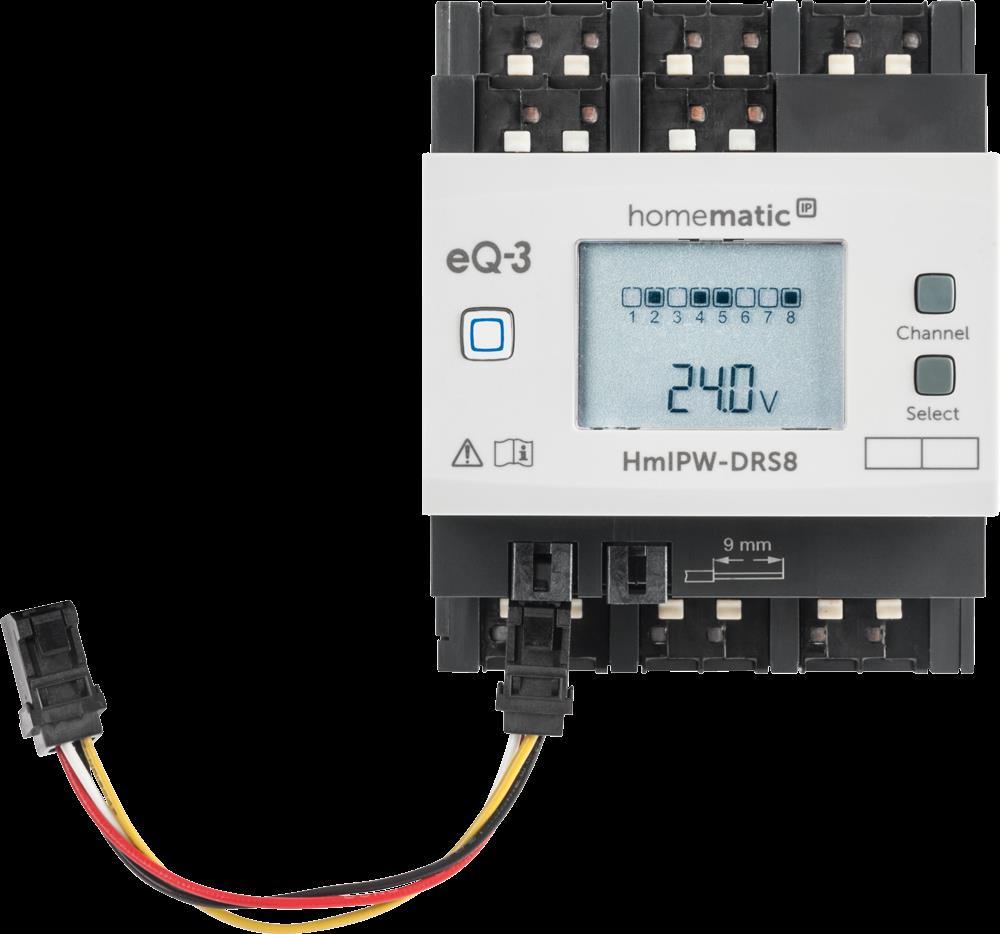 Homematic IP Wired Smart Home 8-fach-Schaltaktor HmIPW-DRS8, VDE zertifiziert