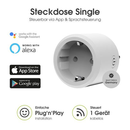 Steckdose Smart Echo Single Weiß